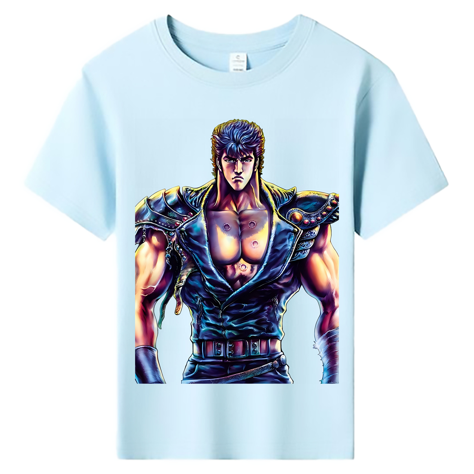 （画像用） 北斗の拳 Fist of the North Star 綿100％キッズTシャツ（フロントプリント）
